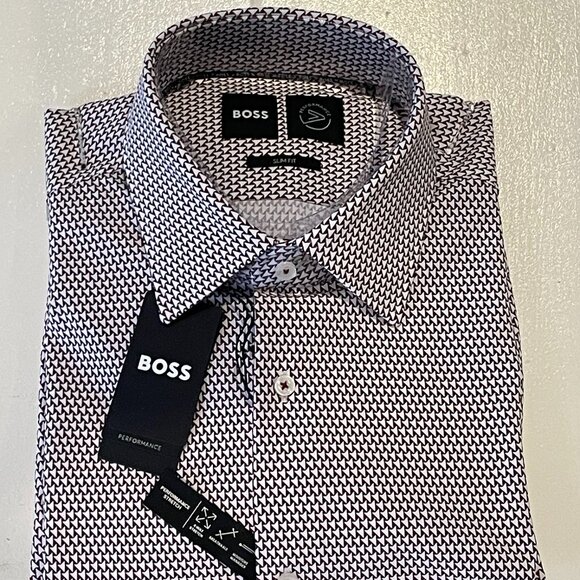 Hugo Boss Slim Fit 15.5/39 Performance Dress Shirt NWT - Picture 1 of 7